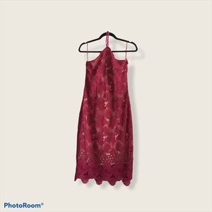 Venus fuchsia lace dress